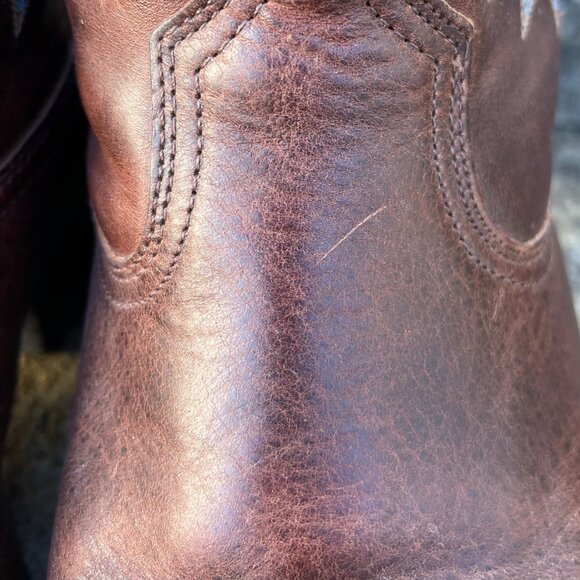 Ariat Men Western Cowboy Boots Size 12D Brown Leather Classic Ranch Rodeo Farm - Picture 4 of 16